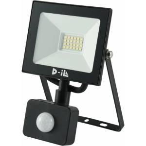 D-iL Led ПРОЖЕКТОР СЪС СЕНЗОР d-il 80607 ip44 10w 1000lm 120° 6000k ЧЕРЕН (80607)