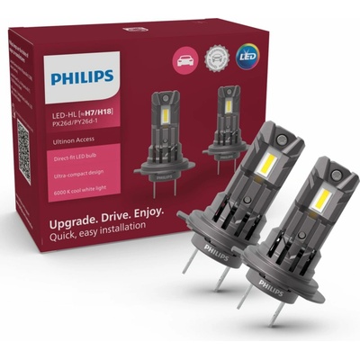 Philips Ultinon Access H7, H18 PX26d, PY26d-1 12V 16W 2 ks 11972U2500C2