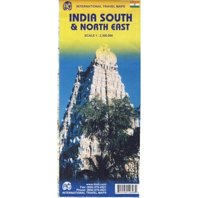 mapa India south a north east 1:2,3 mil.
