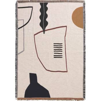 Ferm Living Одеяло Mirage памук 120 x 170 см пясъчно (7143)