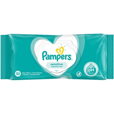 Pampers Sensitive dětské čisticí ubrousky 5 x 52 ks