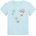 GUESS Бледо синя тениска за мини момиче с цветя и синьо лого Guess
