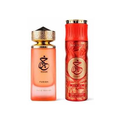 Paris Corner Set Paris Corner: Khair Fusion, Eau De Parfum, Unisex, 100 ml Khair Fusion, Deodorant Spray, For Women, 200 ml