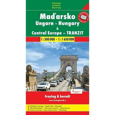 Mapa Maďarsko a Stredná Európa ranzit