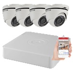 HIKVISION Комплект 4 бр. 5Mpx HD камери с DVR, преходници и захранване