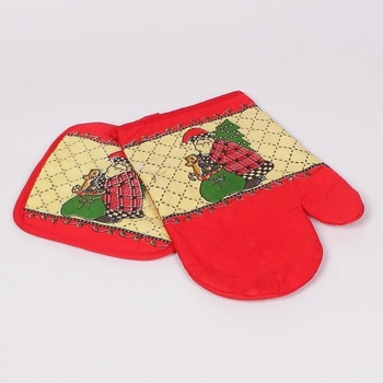 Image 1 of Червени ръкохватки с Дядо Коледа