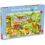 Schmidt Spiele Пъзел Schmidt от 100 части - Фермерски приключения (56003) - baby