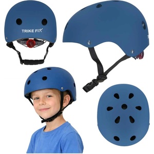 Kik Детска каска за велосипед Trike Fix, регулируема, с LED, M 55-58cm, тъмносиня (KX2813_2)