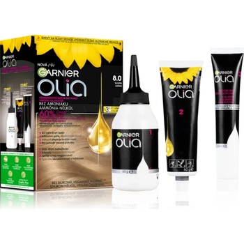 Garnier Olia Big Kit перманентната боя за коса цвят 8.0 Blond