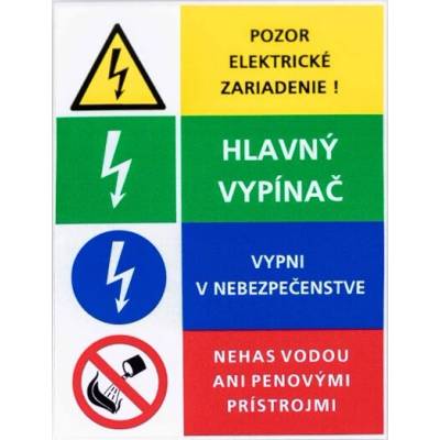 Nálepka Pozor elektrické zariadenie 9