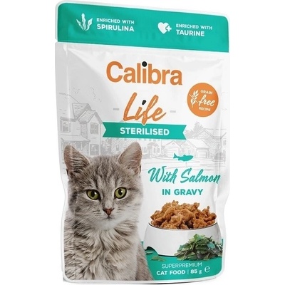 Calibra Cat Life Sterilised Salmon in Gravy 28 x 85 g