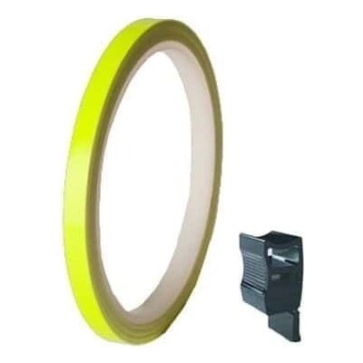 Linka na ráfik PUIG 4542G fluoroscentná žltá 7mm x 6mm (s adaptérom)
