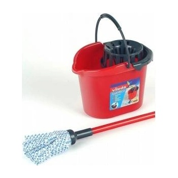 Klein Toys Vileda Eimer mit Aufsatz und Wischmop (rot/schwarz)