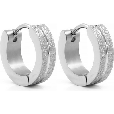 BRUNOshop.cz Náušnice kroužky - pískovaná a leštěná chirurgická ocel S2004