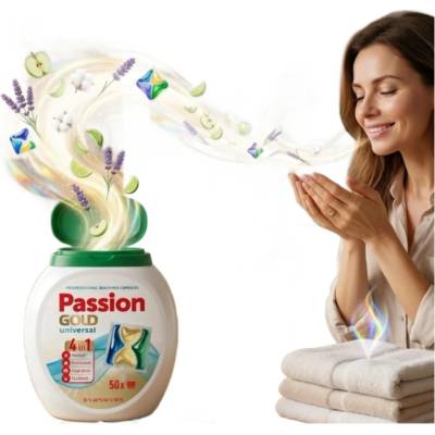 Passion Gold Universal 4v1 kapsle na praní bílého prádla 50 PD