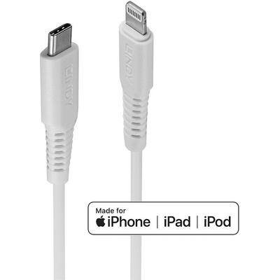 Lindy LNY-31317 : : Кабел USB Type C към Lightning, бял, 2.0 м (LNY-31317)