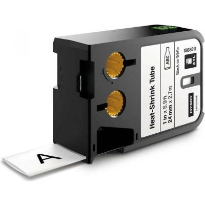 Páska Dymo XTL, (bužírky) 24mm bílá, černý tisk, 2,7m