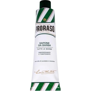 PRORASO Green Shaving Soap In A Tube сапун за бръснене в тубичка с ментол и евкалипт 150 ml за мъже
