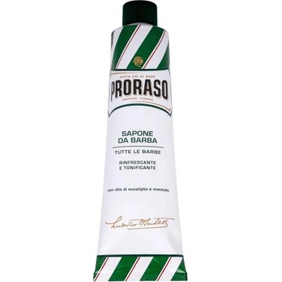 PRORASO Green Shaving Soap In A Tube сапун за бръснене в тубичка с ментол и евкалипт 150 ml за мъже