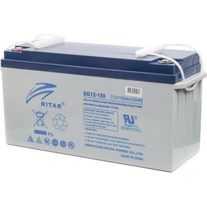 Ritar Акумулаторна батерия Ritar Power DG12-150, 12V, 150Ah, GEL, F12/M8 конектори (DG12-150)