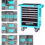 WHIRLPOWER Количка с инструменти WhirlPower, 205 части - професионално оборудвана (WP TR A04 7205)