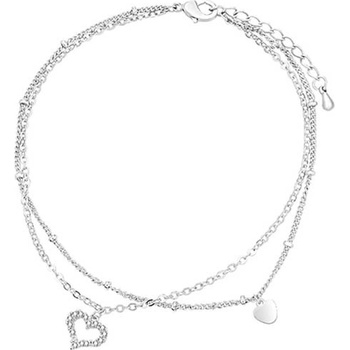 DELIS Сребърен глезен, jw519, дизайн на сърце, с родиево покритие (jw519)