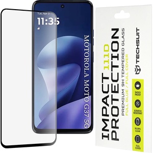 Techsuit Стъклен протектор за Motorola Moto G37 / G37 Power / G47 - 111D Full Cover - Techsuit - Черен
