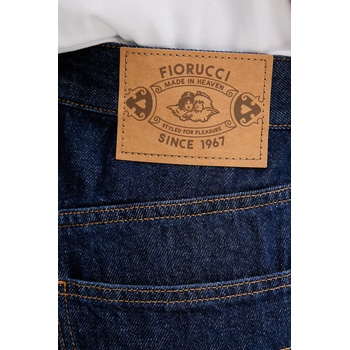 Fiorucci Дънков къс панталон Fiorucci Deep Blue Denim Shorts в тъмносиньо с изчистен дизайн с висока талия W02SMDSH316DN01DN11 (W02SMDSH316DN01DN11)