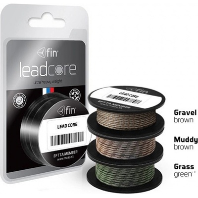 Delphin šňůra LEADCORE hnedá Gravel 5m 45lb