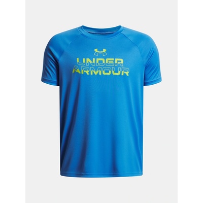 Under Armour Chlapecké tričko UA Tech Split Wordmark SS-BLU Modrá – Hledejceny.cz