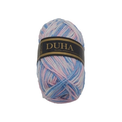 Dúha 50 g – 050 biela, modrá, ružová