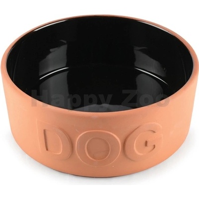 TOMMI Hliněná Miska Dog s černou lazurou 7,5 x 20,5 cm – Hledejceny.cz