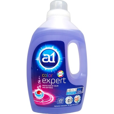 A1 течен перилен препарат за цветно пране, Люляк, 1.5л, 20пр