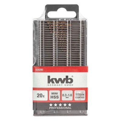 kwb КОМПЛЕКТ СВРЕДЛА ЗА МЕТАЛ hss m2 titan kwb 20 БРОЯ (4009314242904)