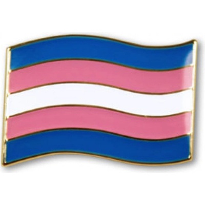 Odznak (pins) 20mm dúhová vlajka Transgender - farebný