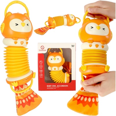 Kik Harmony zmyslová hračka pre deti oranžová sova