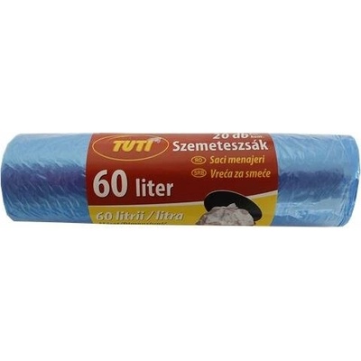 TUTI Vrecia na odpadky 60 l 9µm 20 ks modrá
