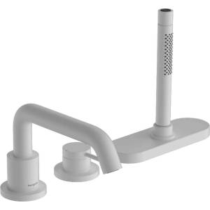 Hansgrohe Tecturis S - Смесител за ръба на ваната, монтаж с 3 отвора, sBox, матово бяло 73447700 (73447700)
