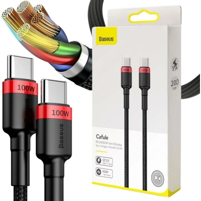 Baseus CATKLF-AL91 USB typu C Power Delivery 2.0 100W 20V 5A, 2m, černý