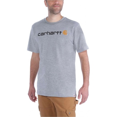 Carhartt Мъжка тениска Carhartt Core Logo S/S T-shirt - Heather Grey (016-7684-0314)