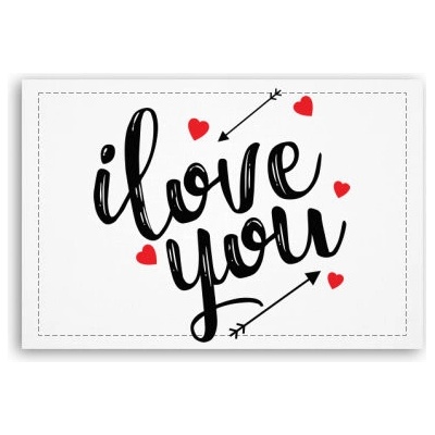 Fotoobraz 90x60 cm střední I love you