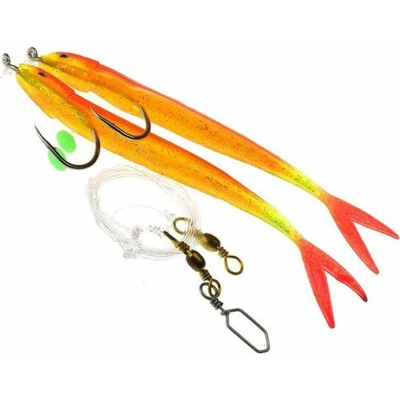 Kinetic Sabiki Soft Tail UV 8/0 Yellow/Orange Fire Tail