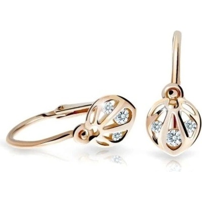 Cutie Diamonds krásne detské náušnice z ružového zlata s diamantmi C2265-10-10-X-4-D