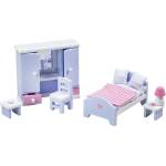 Bigjigs Toys Дървени мебели за куклена къща Bigjigs - Спалня (T0221)