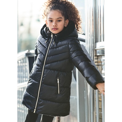 Mayoral prošívaný kabát s kapucí černý – Zboží Dáma