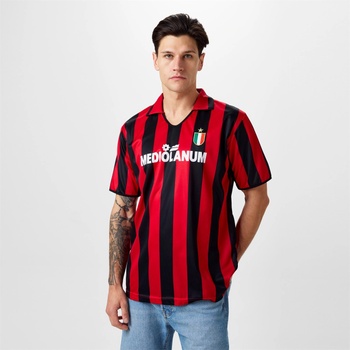 Score Draw Футболна фланелка Score Draw AC Milan Home Shirt 1998 1999 Adults - Red/Black
