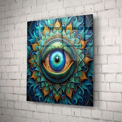 Art gift Стъклено АРТ пано с мистично око - модерна декорация за дома