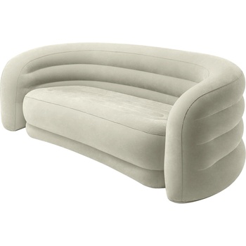 Intex Извит диван Сиво 229 x 109 x 81 см PVC и Район (42035640)