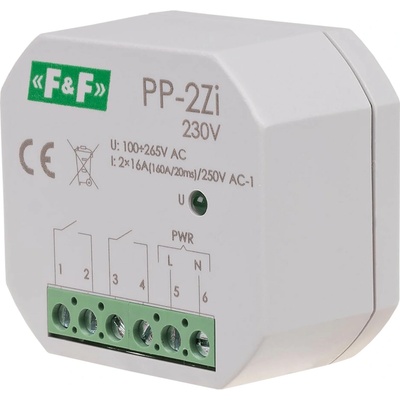 PP-2Zi/24 - Elektromagnetické pomocné relé, 24V, 16A, 2x NO