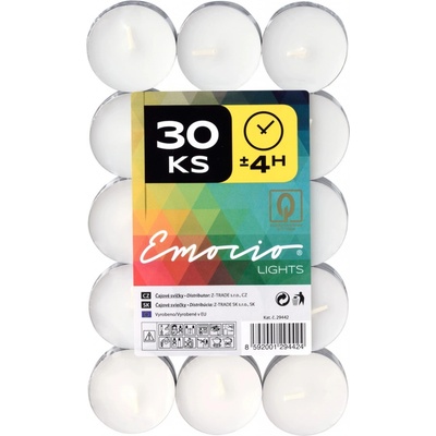 Emocio Lights Čajové sviečky 30 ks 4 hodiny